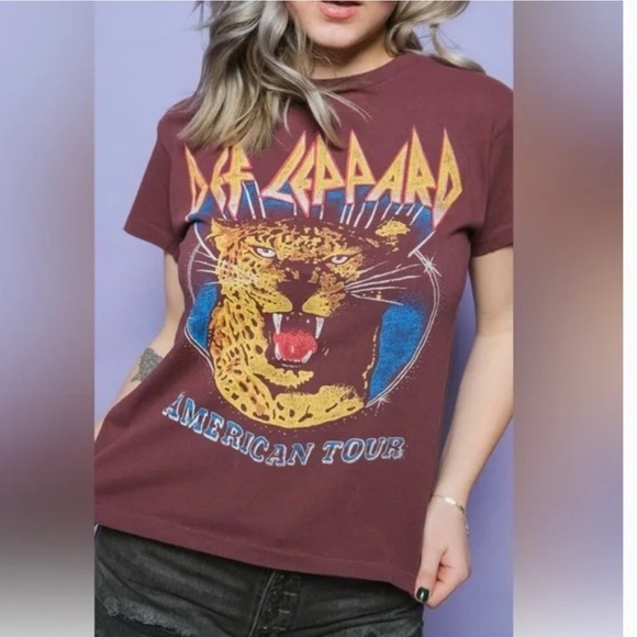 Daydreamer Def Leppard American Tour Band Short Sleeve Tee Shirt 80s Rock - Picture 15 of 15